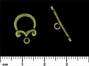 Crowned Toggle : Antique Brass
