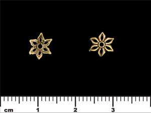 Star Flower Cap 8mm : Antique Brass