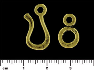Large Hook and Eye Clasp : Antique Brass