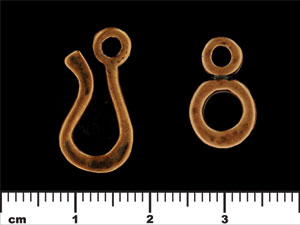 Large Hook and Eye Clasp : Antique Copper