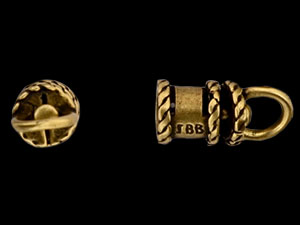 Rope Revolving Bead Cap 13/6mm : Antique Brass