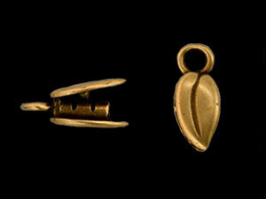 Leaf Locking Pinch Tube 13/5mm : Antique Brass