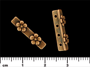 Four Hole Spacer Bar 21/5mm : Antique Copper