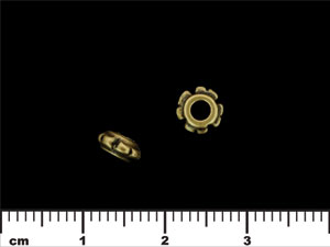 Notched Spacer 6/3mm : Antique Brass