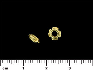 Notched Spacer 6/3mm : Gold