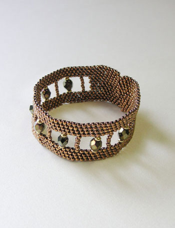Bead Artistry Kits : Bracelet with Fire Polished Beads - Brown