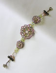 TOHO - Bead Artistry Kits : Bracelet with Floral Motifs - Gold