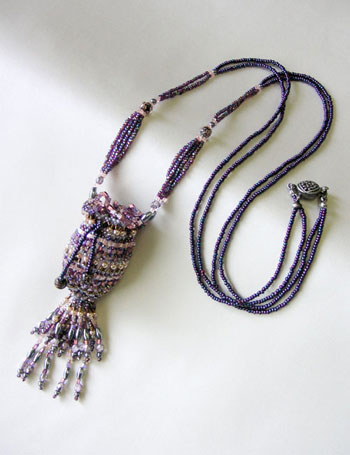 Bead Artistry Kits : Amulet Pouch Necklace - Purple