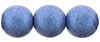 Round Beads 10 mm : Metallic Suede - Blue (Loose)