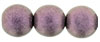 Round Beads 10 mm : Metallic Suede - Pink (Loose)