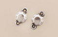 Faceted Connector 14/9mm: Antique Silver
