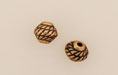 Roped Bicone 7/8mm: Antique Gold