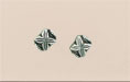 Four Leaf Square 9/7mm: Antique Silver
