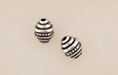 Ribbed Bicone 8/7mm: Antique Silver