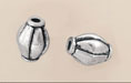 Banded Bicone 13/10mm: Antique Silver