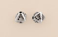 Diamond Dice 9/10mm: Antique Silver