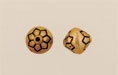 Bicone with Flower 9mm: Antique Gold