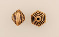 Geometric Bicone 11/9mm: Antique Gold