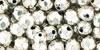 Faceted Round 5mm: Antique Silver