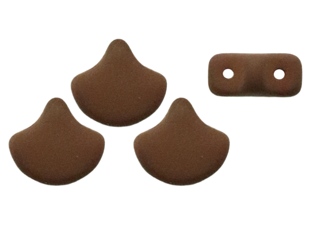 Matubo Ginkgo Leaf Bead 7.5 x 7.5mm : Saturated Chocolate