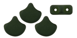 Matubo Ginkgo Leaf Bead 7.5 x 7.5mm : Saturated Forest Green