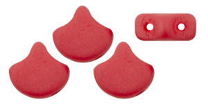 Matubo Ginkgo Leaf Bead 7.5 x 7.5mm : Saturated Rouge