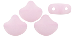 Matubo Ginkgo Leaf Bead 7.5 x 7.5mm Tube 2.5" : Opal Lt Pink
