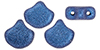 Matubo Ginkgo Leaf Bead 7.5 x 7.5mm : Metallic Suede - Blue
