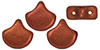 Matubo Ginkgo Leaf Bead 7.5 x 7.5mm : Matte Metallic Dk Copper
