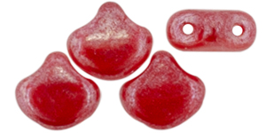 Matubo Ginkgo Leaf Bead 7.5 x 7.5mm : Luster - Opal Red