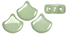 Matubo Ginkgo Leaf Bead 7.5 x 7.5mm : Luster - Chalk Lt Green