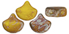 Matubo Ginkgo Leaf Bead 7.5 x 7.5mm : Matte - Opaque Yellow - Rembrandt