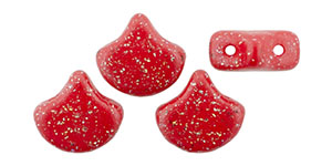 Matubo Ginkgo Leaf Bead 7.5 x 7.5mm Tube 2.5" : Stardance - Cherry Tomato