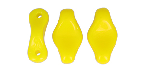 Cradle Bead 6 x 10mm Horizontal Hole Tube 2.5" : Opaque Yellow