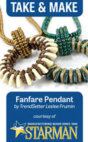 Pattern Mini : Fanfare Pendant by Leslee Frumin (50 Copies per Pack)