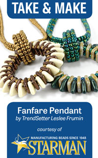 Pattern Mini : Fanfare Pendant by Leslee Frumin (50 Copies per Pack)