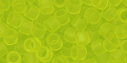 TOHO Aiko (11/0) 4g Pack : Transparent Frosted Lime Green