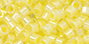 TOHO Aiko (11/0) 4g Pack : Yellow-Lined Crystal