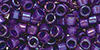 TOHO Aiko (11/0) 4g Pack : Purple-Lined Rosaline Rainbow