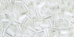 TOHO Bugle #1 (3mm) : Transparent-Lustered Crystal