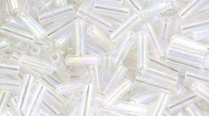 TOHO Bugle #2 (6mm) : Transparent-Rainbow Crystal
