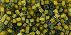 TOHO Cube 1.5mm : Inside-Color Luster Black Diamond/Opaque Yellow-Lined