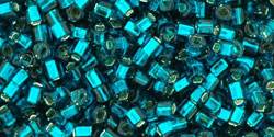 TOHO Cube 1.5mm Tube 2.5" : Silver-Lined Teal