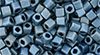TOHO Cube 3mm Tube 2.5" : Higher-Metallic Frosted Mediterranean Blue
