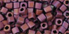 TOHO Cube 3mm Tube 2.5" : Matte-Color Mauve Mocha