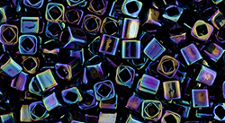 TOHO Cube 3mm Tube 2.5" : Metallic Rainbow Iris