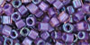 TOHO Cube 3mm : Inside-Color Rainbow Rosaline/Opaque Purple-Lined