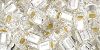 Cube 4mm : Silver-Lined Crystal