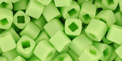 TOHO 4mm Cube Tube 5.5" : Opaque-Frosted Sour Apple