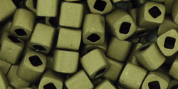 TOHO 4mm Cube Tube 5.5" : Matte-Color Dk Olive